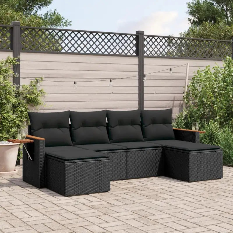 Tuinset met zwart materiaal en gepoedercoat staal voor buitenplezier - Zwart / Zonder tafel - Tuinsets