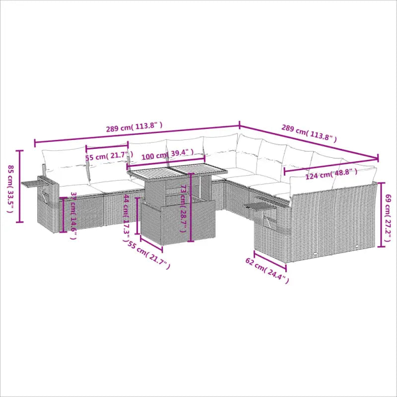 Tuinset met zwart materiaal en gepoedercoat staal voor buitenplezier - Tuinsets
