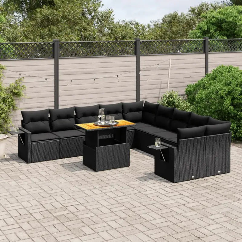 Tuinset met zwart materiaal en gepoedercoat staal voor buitenplezier - Tuinsets