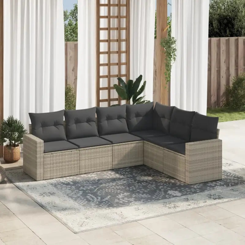 Tuinset met zwart materiaal en gepoedercoat staal voor buitenplezier - Lichtgrijs / Zonder tafel - Tuinsets