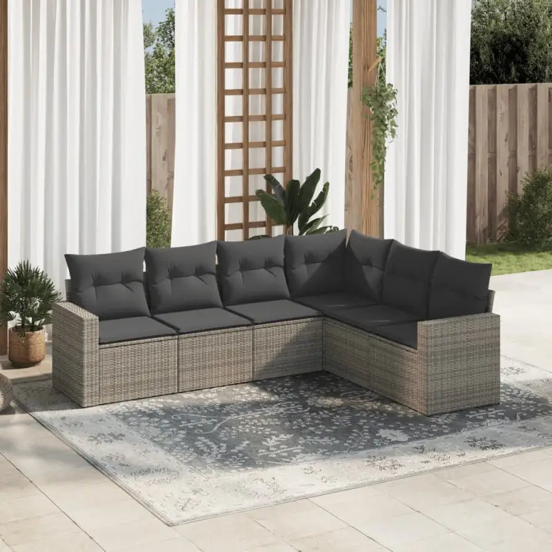 Tuinset met zwart materiaal en gepoedercoat staal voor buitenplezier - Grijs / Zonder tafel - Tuinsets