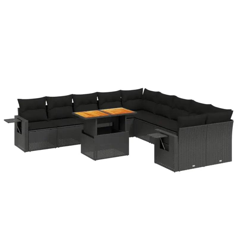 Tuinset met zwart materiaal en gepoedercoat staal voor buitenplezier - Tuinsets