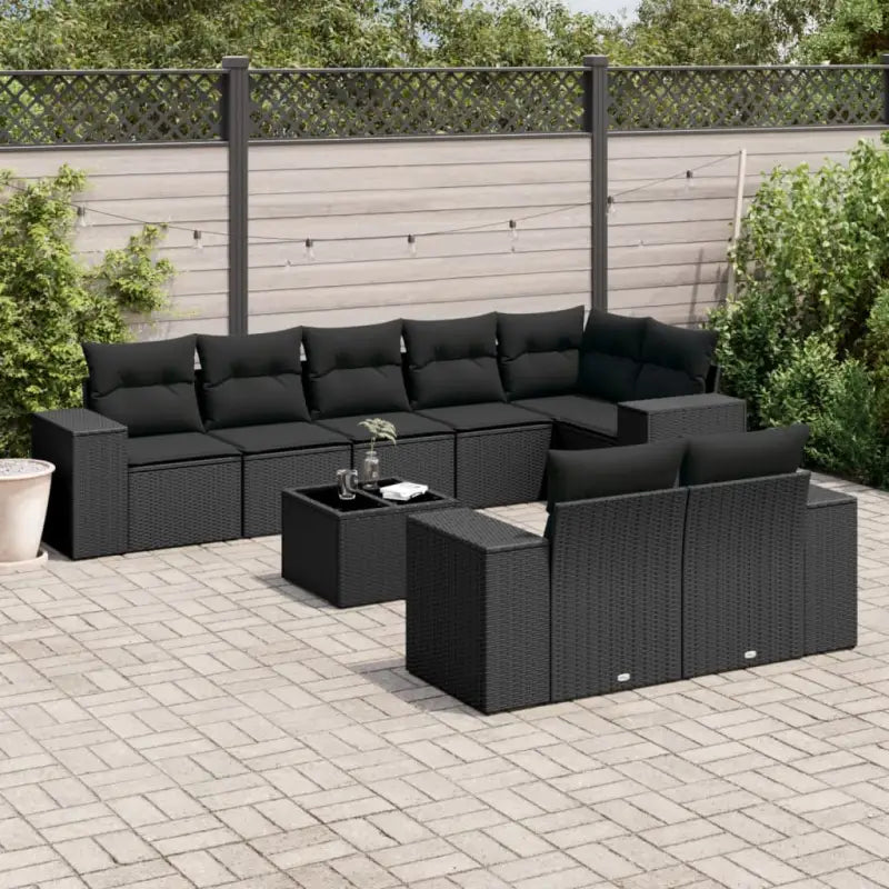 Tuinset met zwart materiaal en gepoedercoat staal voor comfortabel buitengebruik - Tuinsets