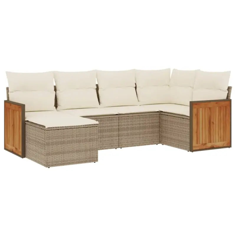 Tuinset van beige materiaal met gepoedercoat staal en afmetingen - Tuinsets