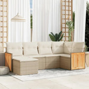 Tuinset van beige materiaal met gepoedercoat staal en afmetingen - Tuinsets