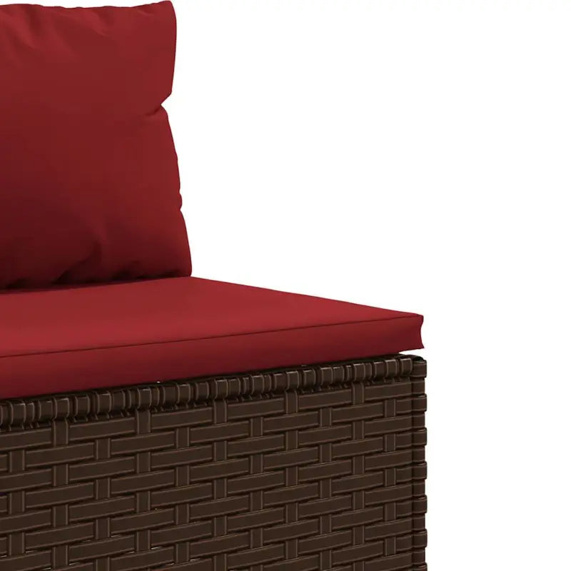 Tuinset van bruin materiaal met gepoedercoat staal en afmetingen - Tuinsets