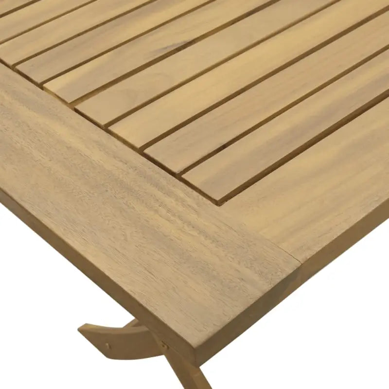 Tuinset van massief acaciahout met lichte afwerking en afmetingen - Tuinsets