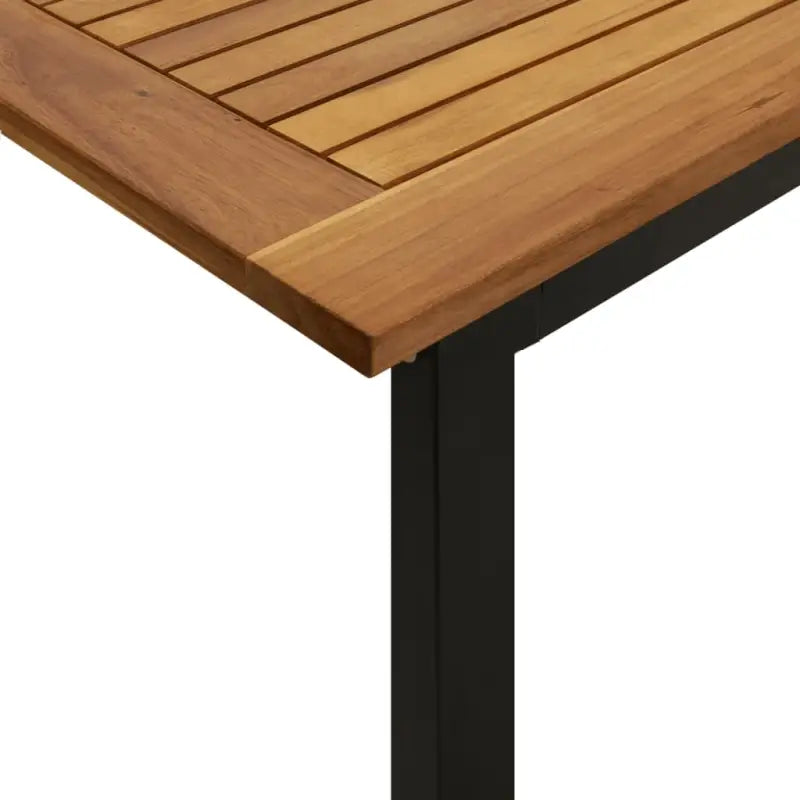 Tuinset van massief acaciahout met metalen poten voor buiten genieten - 200 cm tafellengte - Tuinsets