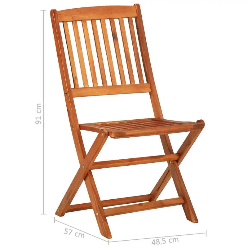 Tuinset van massief acaciahout met olieafwerking en ruime afmetingen - Tuinsets