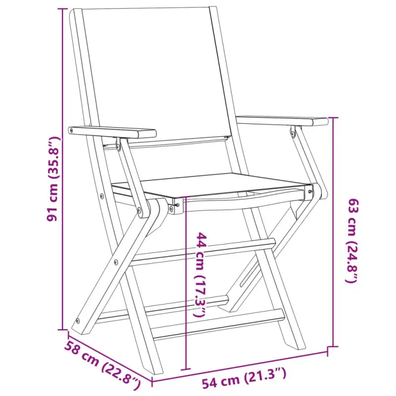 Tuinset van massief acaciahout voor buiten en terras - Tuinsets