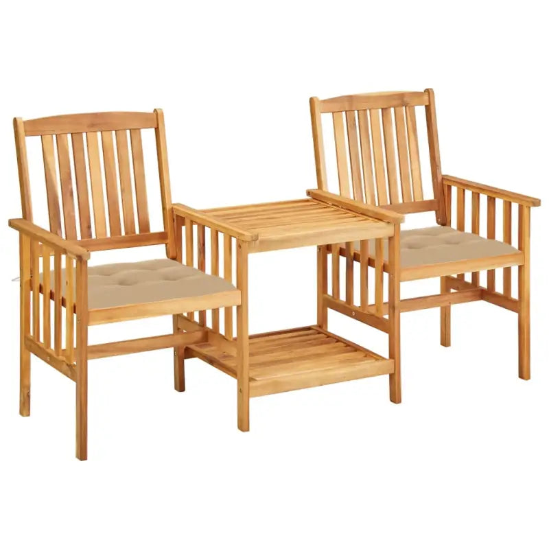 Tuinset van massief acaciahout voor een rustieke tuinervaring - Beige - Tuinsets