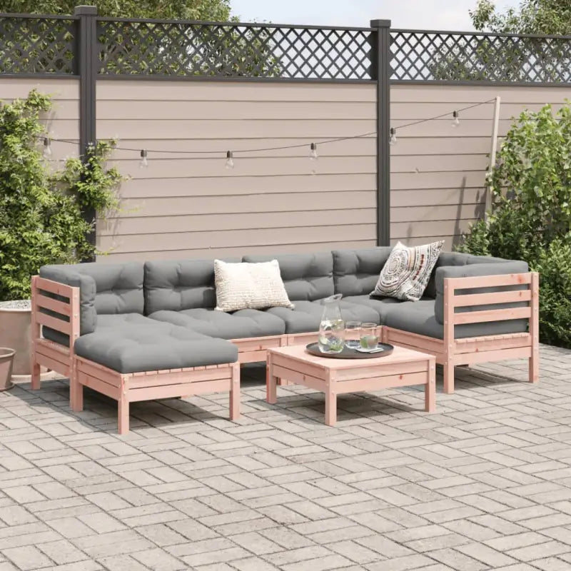 Tuinset van massief douglas vurenhout voor buitenplezier - Tuinsets