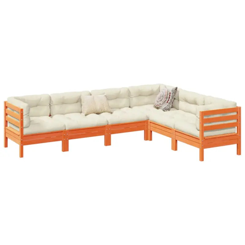 Tuinset van massief Douglas vurenhout voor comfortabel buitenplezier - Wasbruin - Tuinsets
