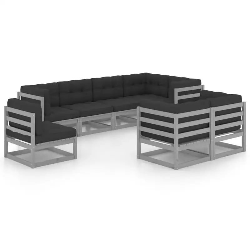 Tuinset van massief grenenhout met comfortabele rug en zijkussens - Tuinsets