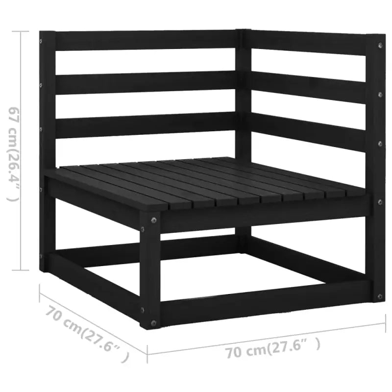 Tuinset van massief grenenhout met comfortabele rug- en zijkussens - Tuinsets