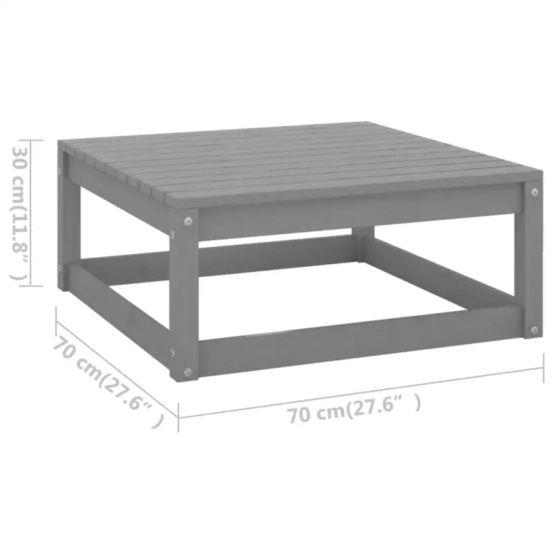 Tuinset van massief grenenhout met rug- en zijkussen voor ontspanning - Tuinsets