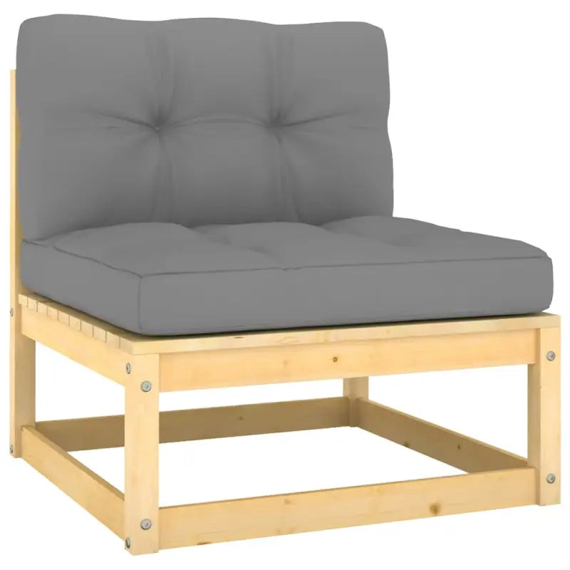 Tuinset van massief grenenhout met rug- en zijkussens voor comfortabel zitten - Tuinsets