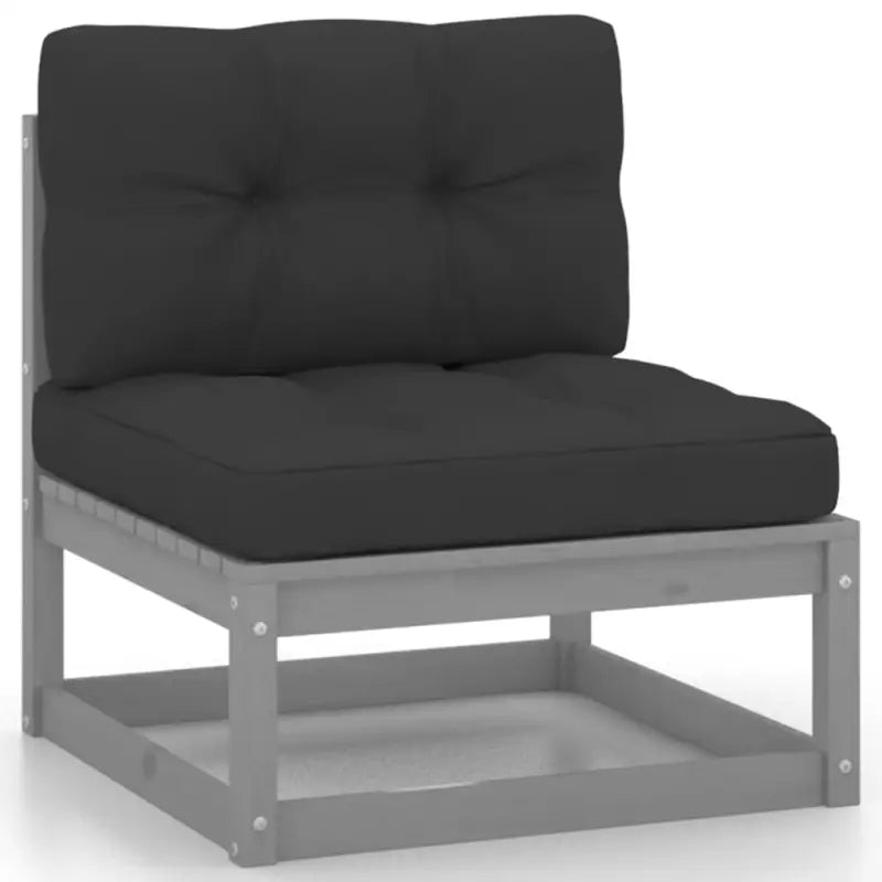 Tuinset van massief grenenhout met rug- en zijkussens voor ontspanning - Tuinsets