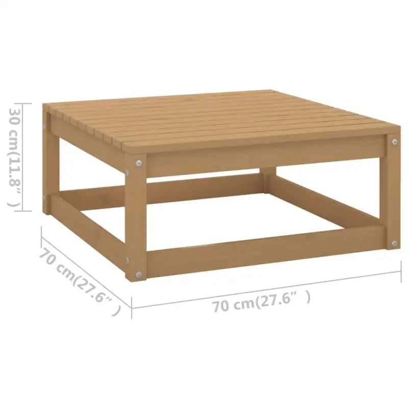 Tuinset van massief grenenhout met tafel en voetenbank voor ontspanning - Tuinsets