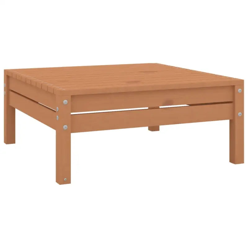 Tuinset van massief grenenhout met voetenbank en tafel voor ontspanning - Honingbruin - Tuinsets