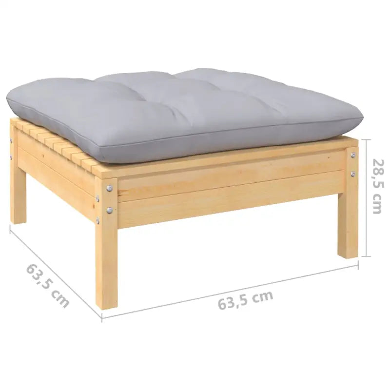 Tuinset van massief grenenhout met voetenbank tafel voor ontspannen buitenmomenten - Tuinsets