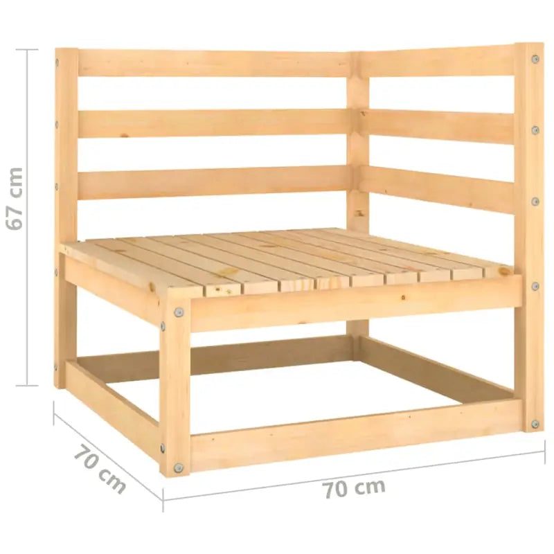 Tuinset van massief grenenhout voor comfortabele buitenmomenten - Tuinsets