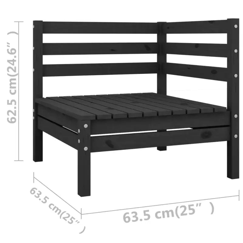 Tuinset van massief grenenhout voor comfortabele ontspanning - Tuinsets