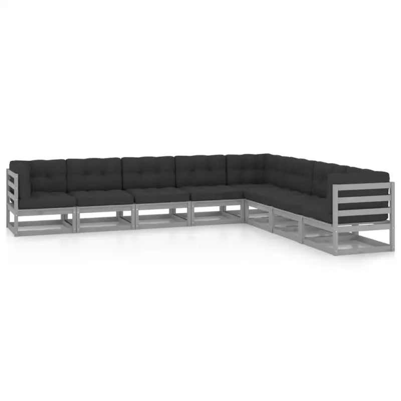 Tuinset van massief grenenhout voor genieten in de tuin - Grijs / Ja - Tuinsets