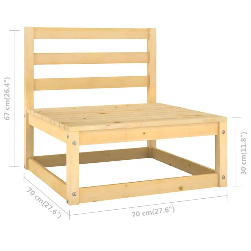 Tuinset van massief grenenhout voor ontspannen buitenmomenten - Tuinsets