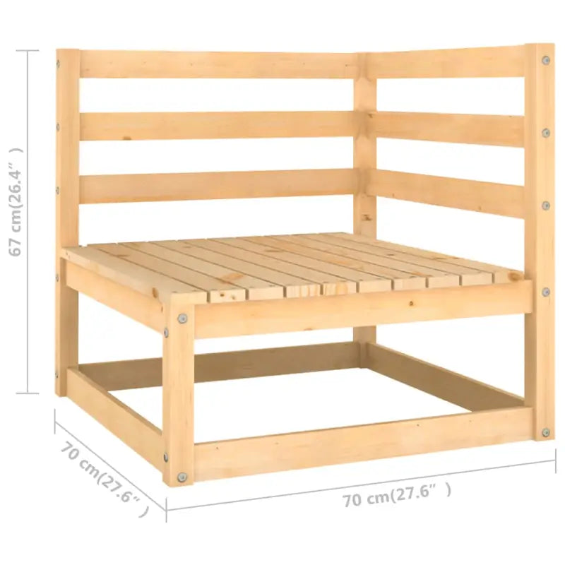 Tuinset van massief grenenhout voor ontspannen genieten buiten - Tuinsets