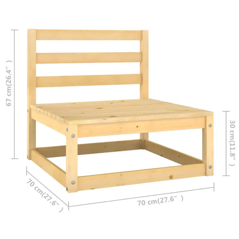 Tuinset van massief grenenhout voor ontspannen genieten buiten - Tuinsets