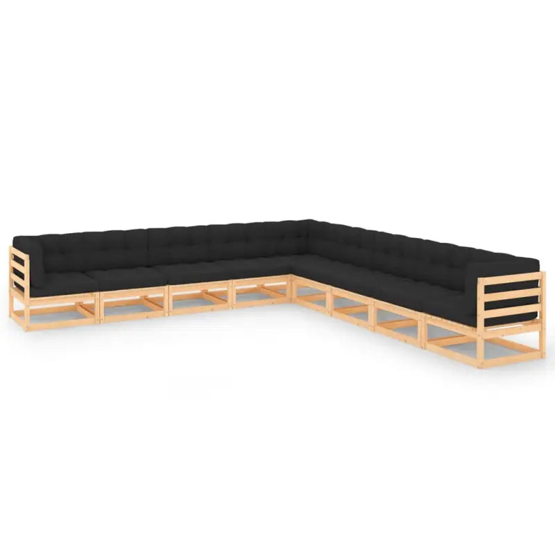Tuinset van massief grenenhout voor ontspanning en buitenplezier - Naturel en antraciet / Ja - Tuinsets