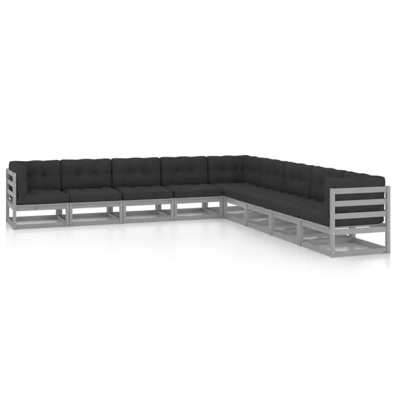 Tuinset van massief grenenhout voor ontspanning en buitenplezier - Grijs / Ja - Tuinsets