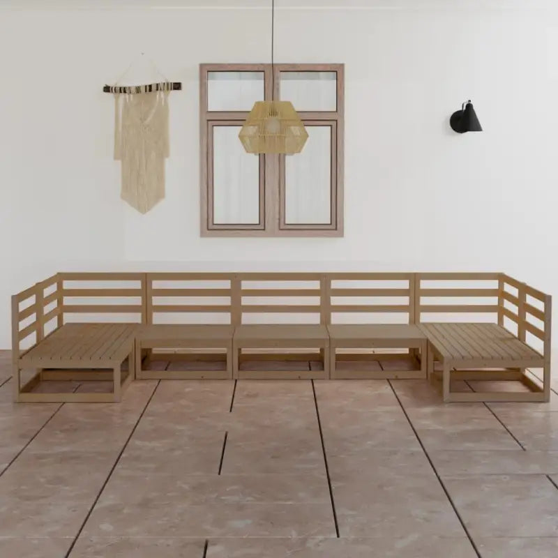 Tuinset van massief grenenhout voor ontspanning en buitenplezier - Honingbruin / Nee - Tuinsets