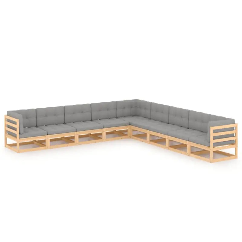 Tuinset van massief grenenhout voor ontspanning en buitenplezier - Naturel / Ja - Tuinsets