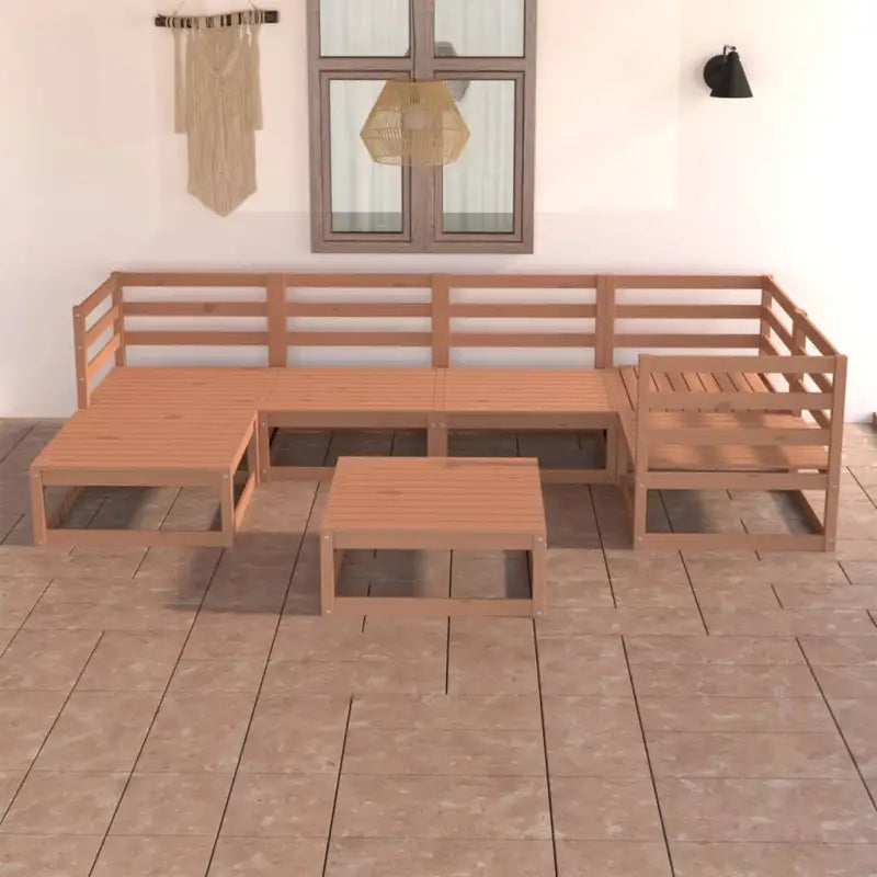 Tuinset van massief grenenhout voor ontspanning en gezelligheid - Honingbruin / Nee - Tuinsets