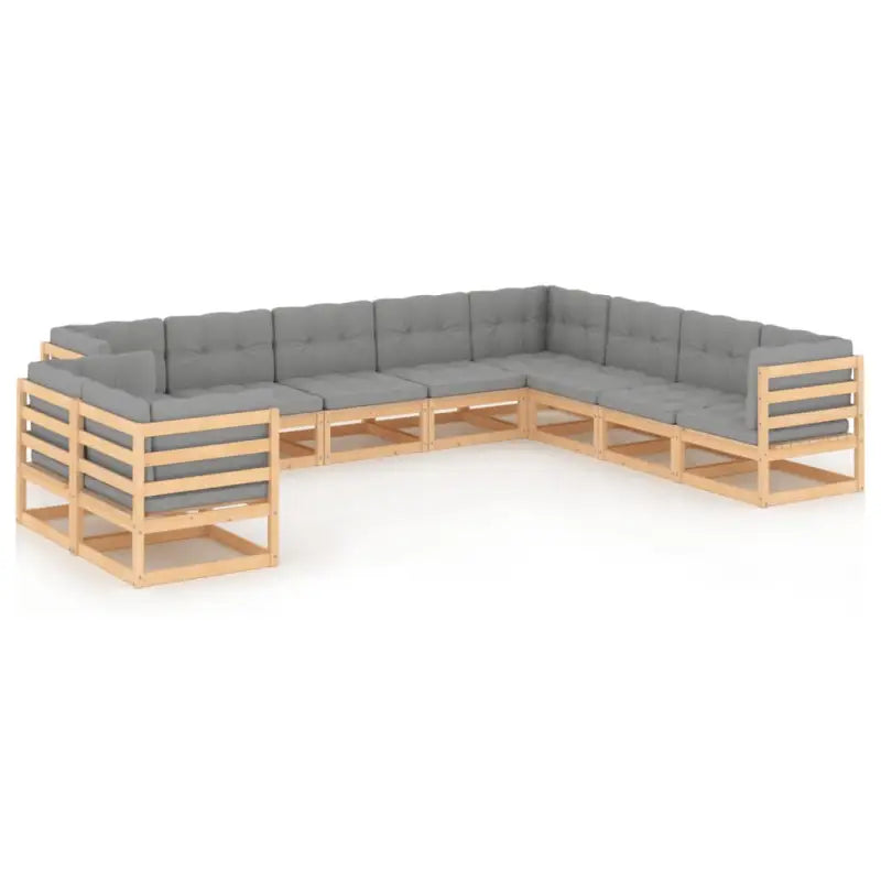 Tuinset van massief grenenhout voor ontspanning en gezelligheid - Naturel / Ja - Tuinsets