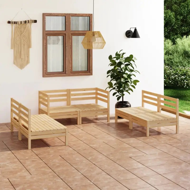 Tuinset van massief grenenhout voor ontspanning en gezelligheid - Tuinsets