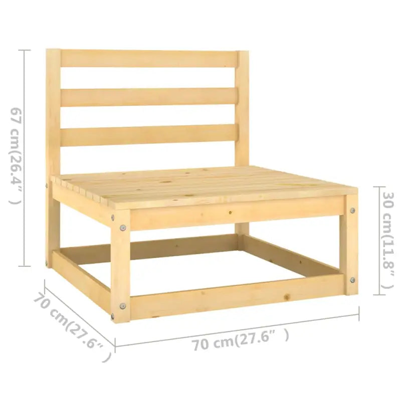 Tuinset van massief grenenhout voor ontspanning en gezelligheid - Tuinsets