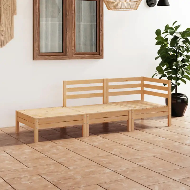 Tuinset van massief grenenhout voor ontspanning en gezelligheid - Bruin - Tuinsets