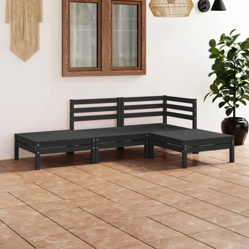 Tuinset van massief grenenhout voor ontspanning en samenkomst - Tuinsets