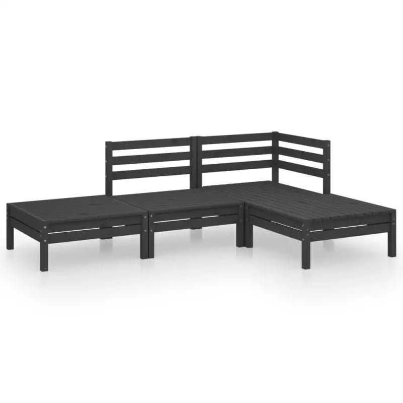 Tuinset van massief grenenhout voor ontspanning en samenkomst - Tuinsets