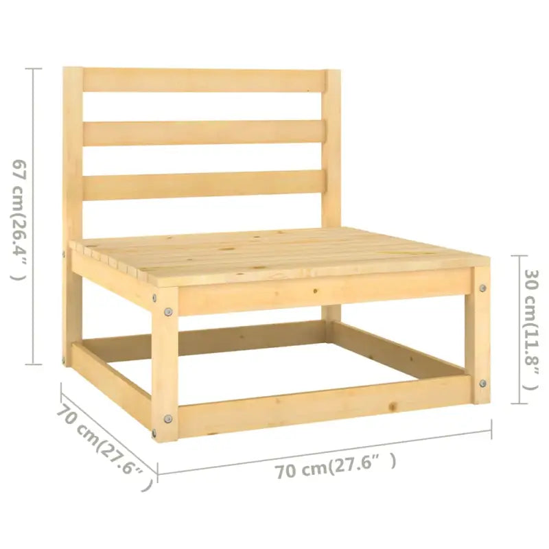 Tuinset van massief grenenhout voor ontspanning in de tuin - Tuinsets