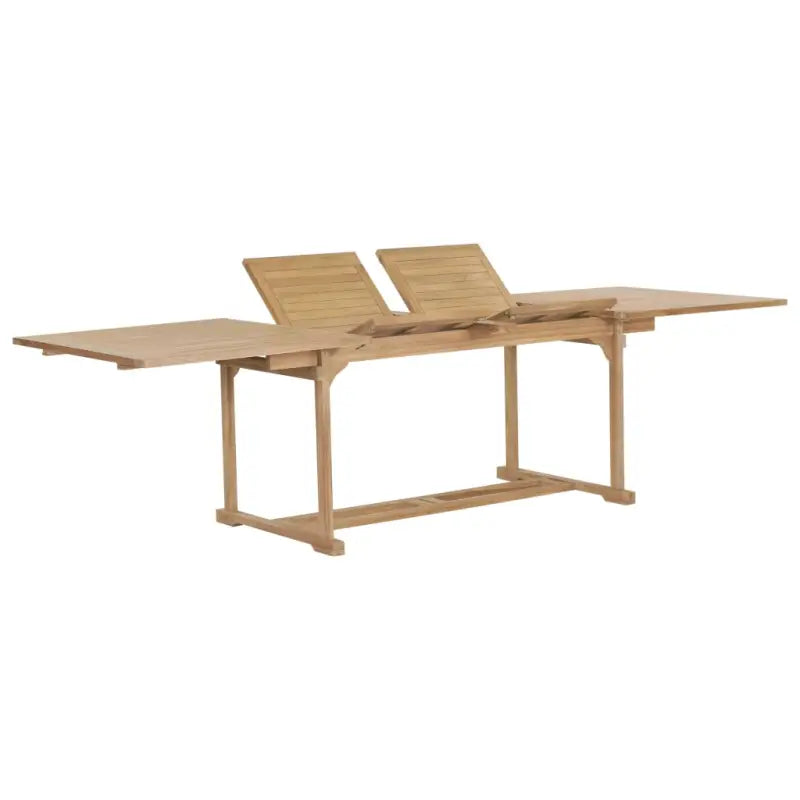 Tuinset van massief hout met verlengbare tafel en fijn geschuurd oppervlak - Met armleuning / Rechthoekig - Tuinsets