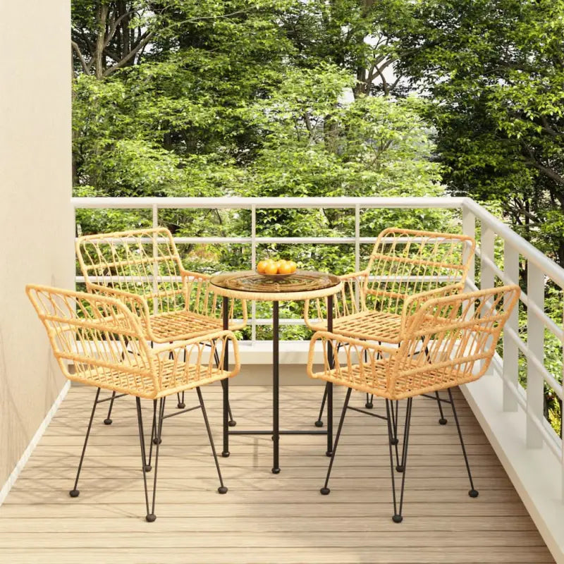 Tuinset van poly rattan met duurzaam uiterlijk en eenvoudig schoon te maken - Tuinsets