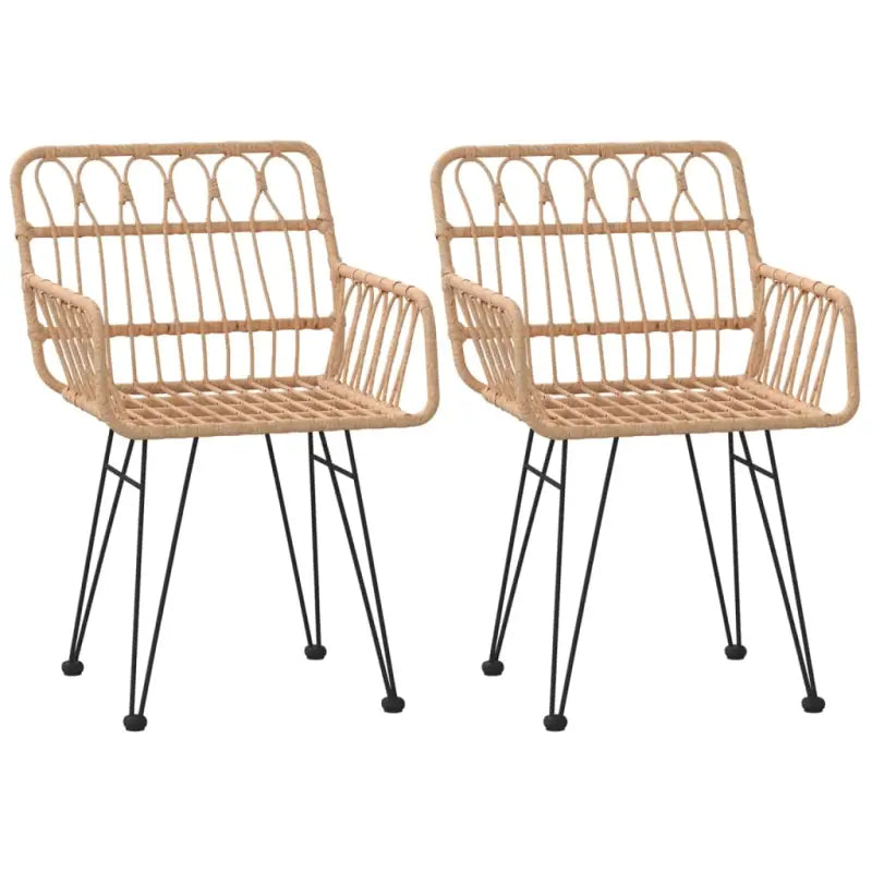 Tuinset van poly rattan met duurzame en eenvoudig schoon te maken afmetingen - Tuinsets
