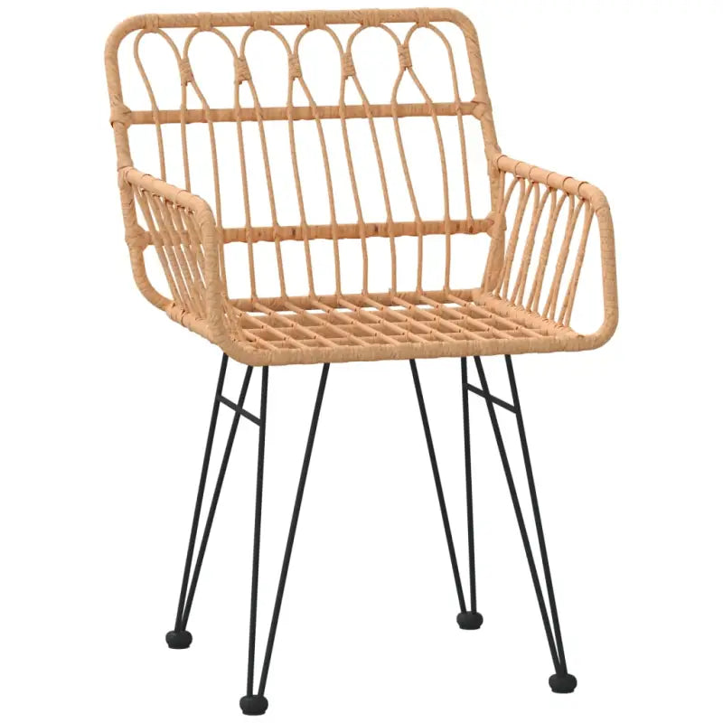 Tuinset van poly rattan met duurzame en eenvoudig schoon te maken afmetingen - Tuinsets