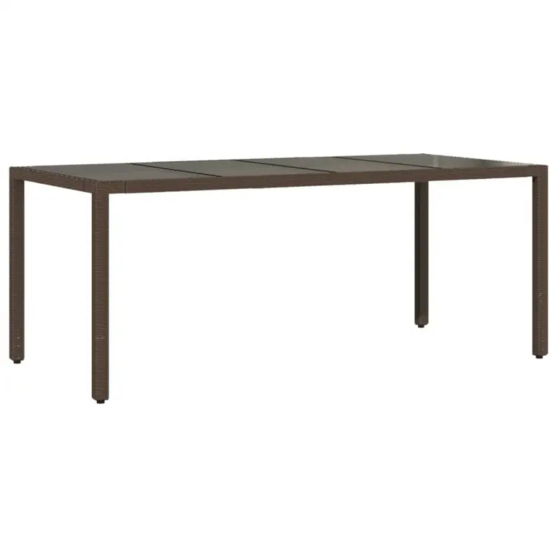 Tuinset van poly rattan met gemakkelijk schoon en gehard glas tafel - Tuinsets