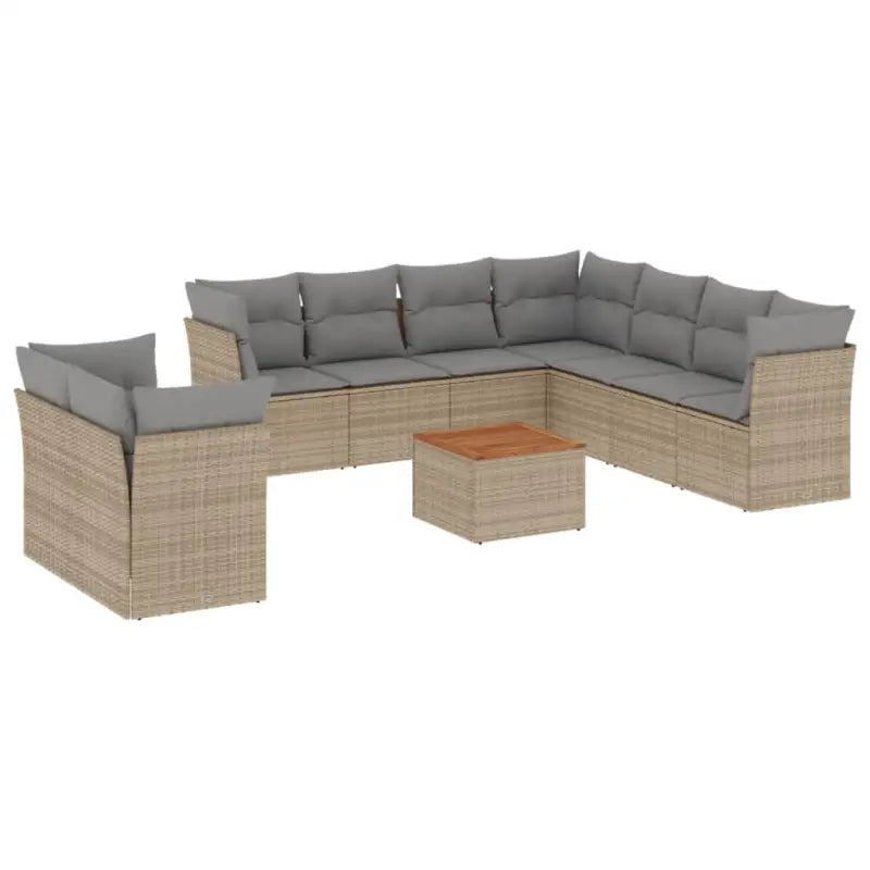 Tuinset van poly rattan met gepoedercoat staal voor comfortabel buitenvoordeel - Tuinsets