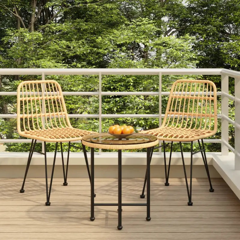 Tuinset van poly rattan met mooi uiterlijk en afmetingen eenvoudig schoon - Tuinsets